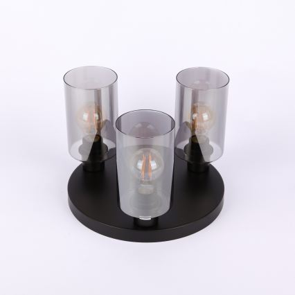 Globo - Полилей за повърхностен монтаж 3xE27/40W/230V Ø 40,5 см черен