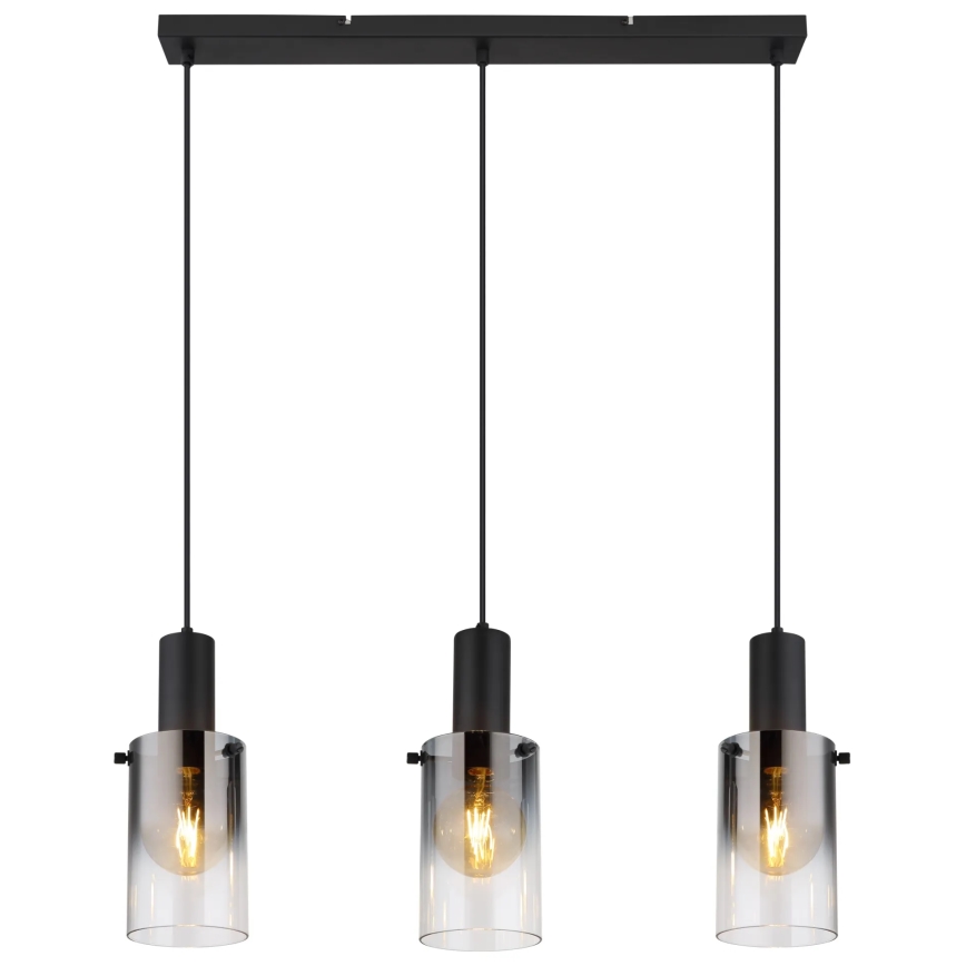 Globo - Пендел 3xE27/40W/230V черен