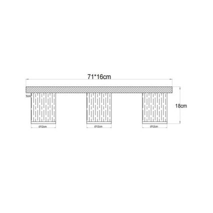 Globo - Плафон 3xE27/40W/230V 16x71 cm