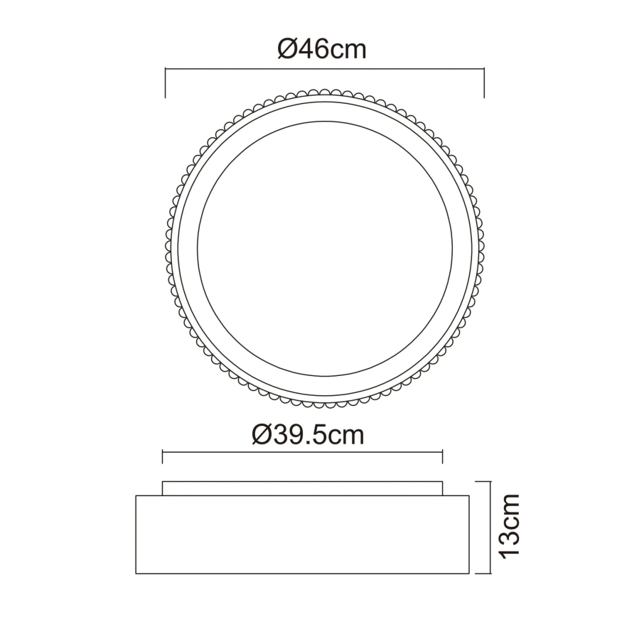 Globo - LED таванно осветително тяло LED/45W/230V 2700/4000/6000K диам. 46 см бяло