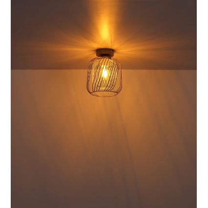 Globo - Таванно осветително тяло 1xE27/40W/230V Ø 18 см бежово/бяло