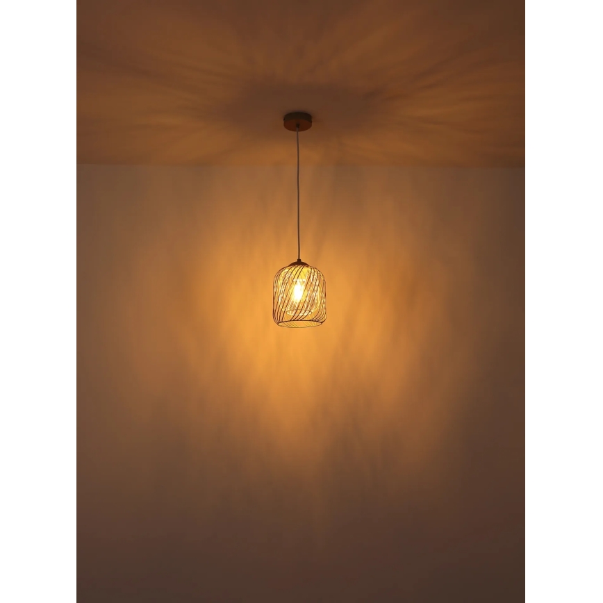 Globo - Пендел на кабел 1xE27/40W/230V Ø 18 см бежово/бяло