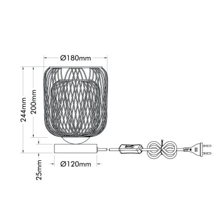 Globo - Настолна лампа 1xE27/40W/230V