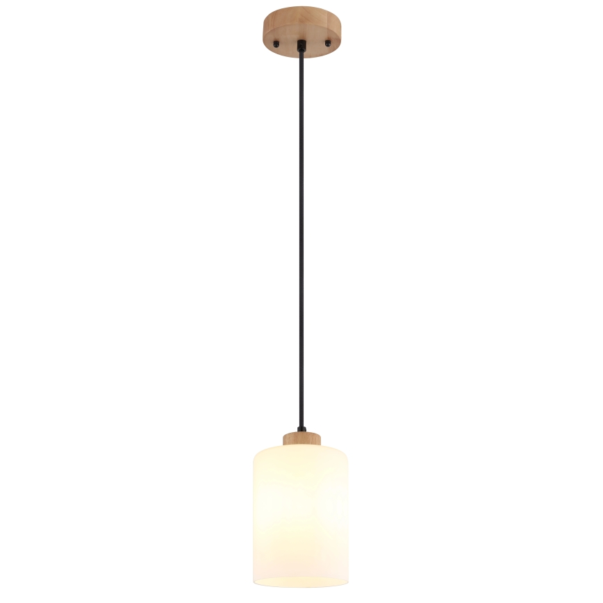 Globo - Полилей на кабел 1xE27/60W/230V дъб/бял