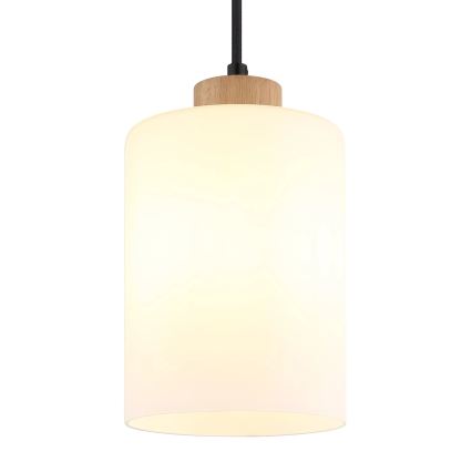 Globo - Полилей на кабел 1xE27/60W/230V дъб/бял