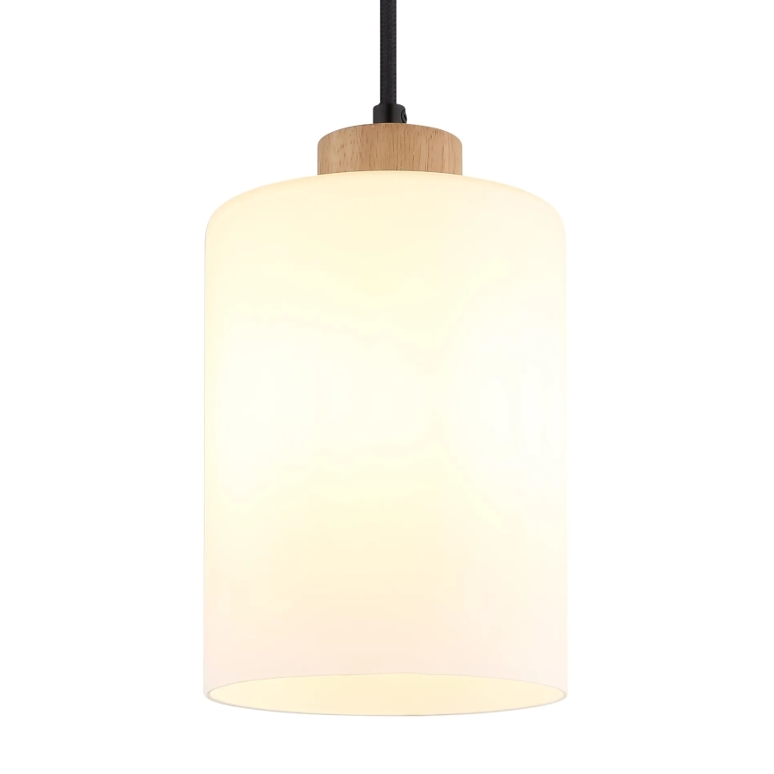 Globo - Полилей на кабел 1xE27/60W/230V дъб/бял