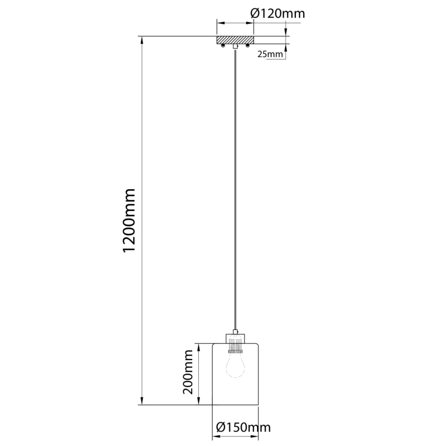 Globo - Полилей на кабел 1xE27/60W/230V дъб/бял