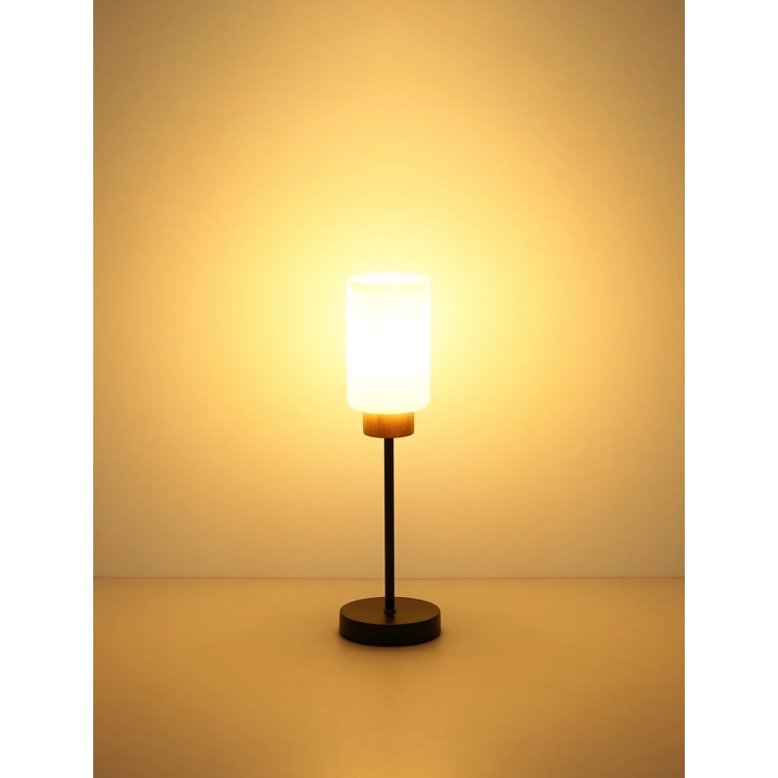 Globo - Настолна лампа 1xE27/60W/230V черна/бяла
