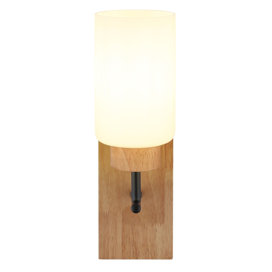 Globo - стенна лампа 1xE27/60W/230V дъб/бял