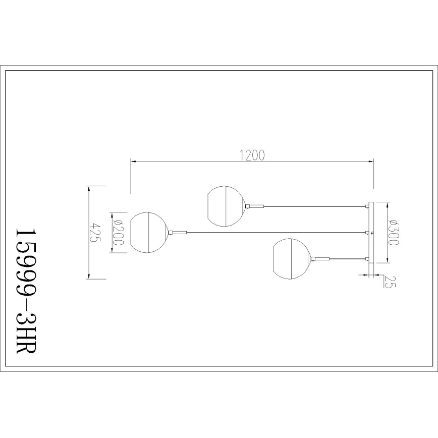 Globo - Полилей на кабел 3xE27/60W/230V
