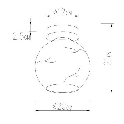 Globo - Таванно осветително тяло 1xE27/60W/230V Ø 20 см