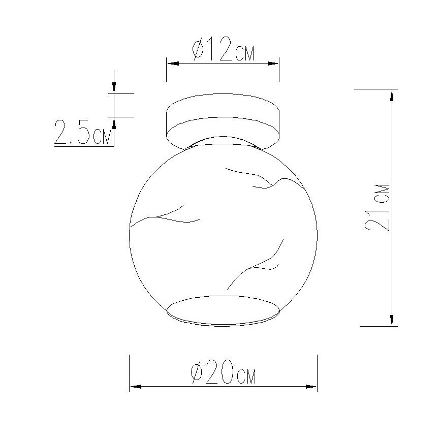 Globo - Таванно осветително тяло 1xE27/60W/230V Ø 20 см