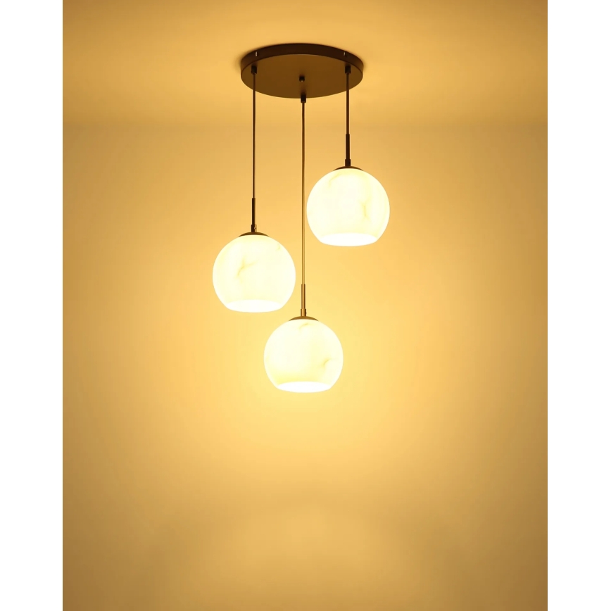 Globo - Полилей на кабел 3xE27/60W/230V Ø 42,5 см
