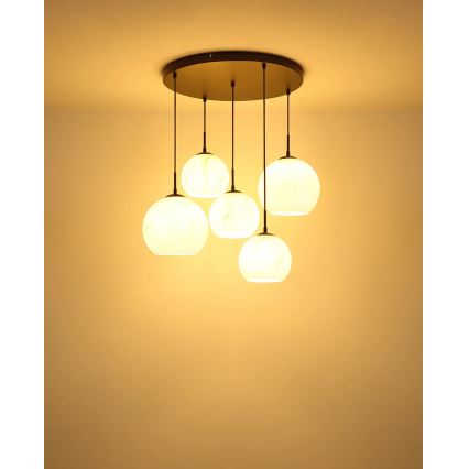 Globo - Полилей на кабел 5xE27/60W/230V диаметър 75 см