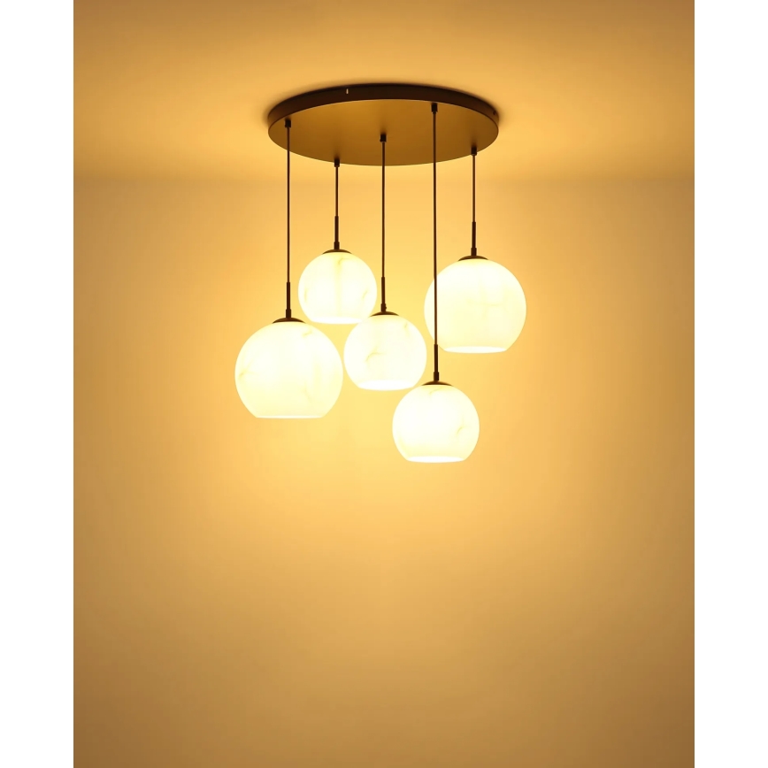 Globo - Полилей на кабел 5xE27/60W/230V диаметър 75 см