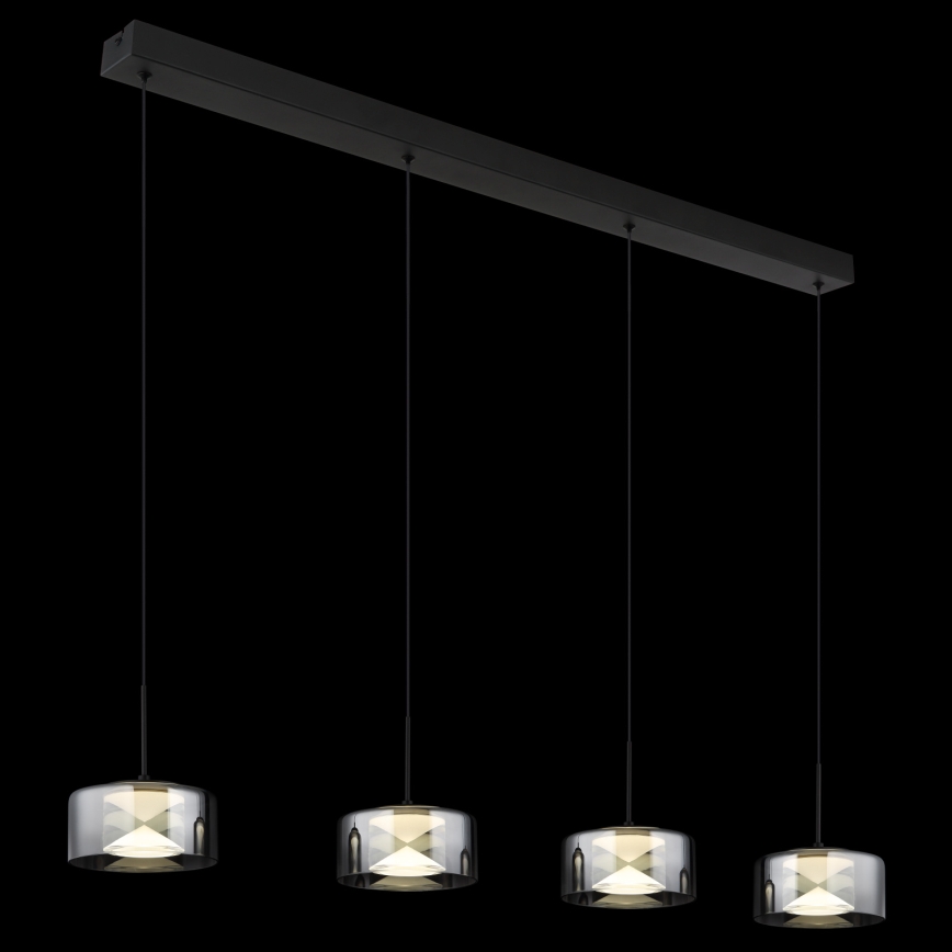 Globo - LED полилей на кабел LED/24W/230V черно/димно