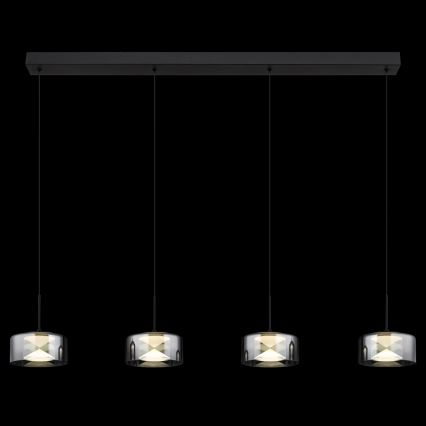 Globo - LED полилей на кабел LED/24W/230V черно/димно