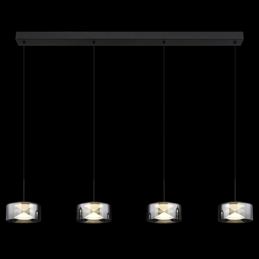 Globo - LED полилей на кабел LED/24W/230V черно/димно