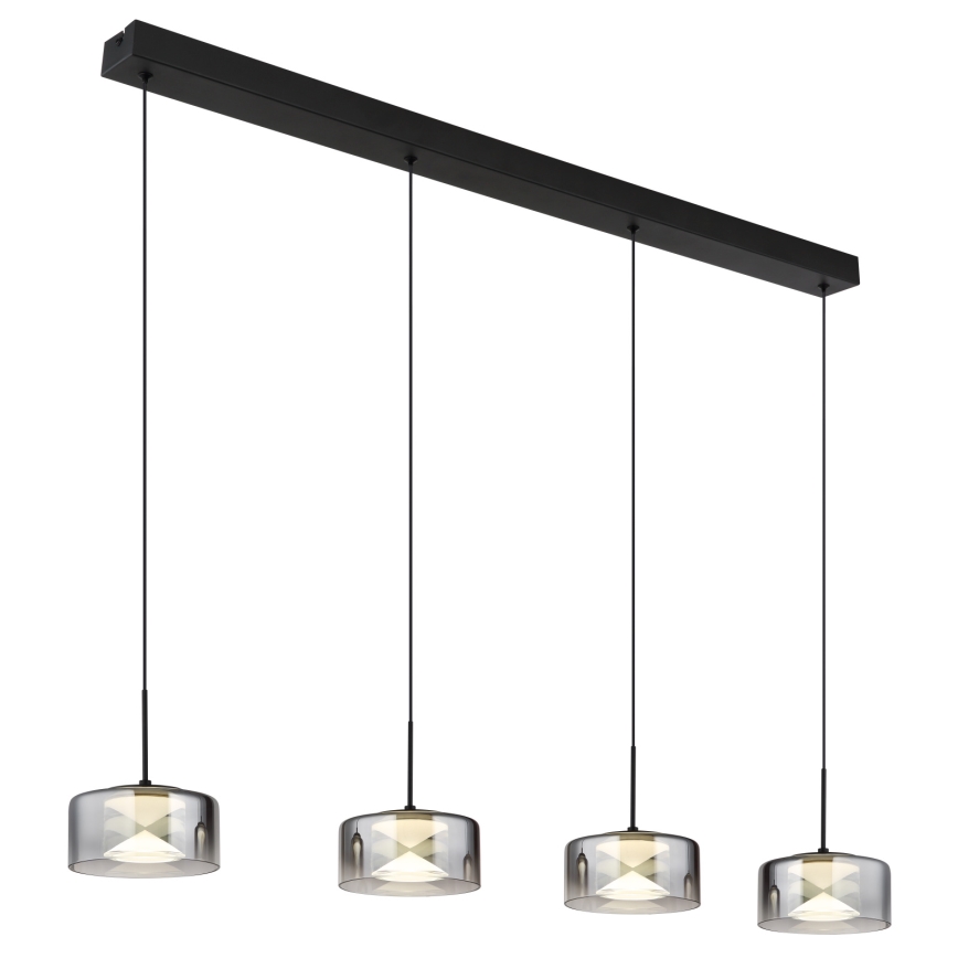 Globo - LED полилей на кабел LED/24W/230V черно/димно