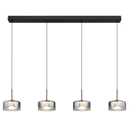 Globo - LED полилей на кабел LED/24W/230V черно/димно