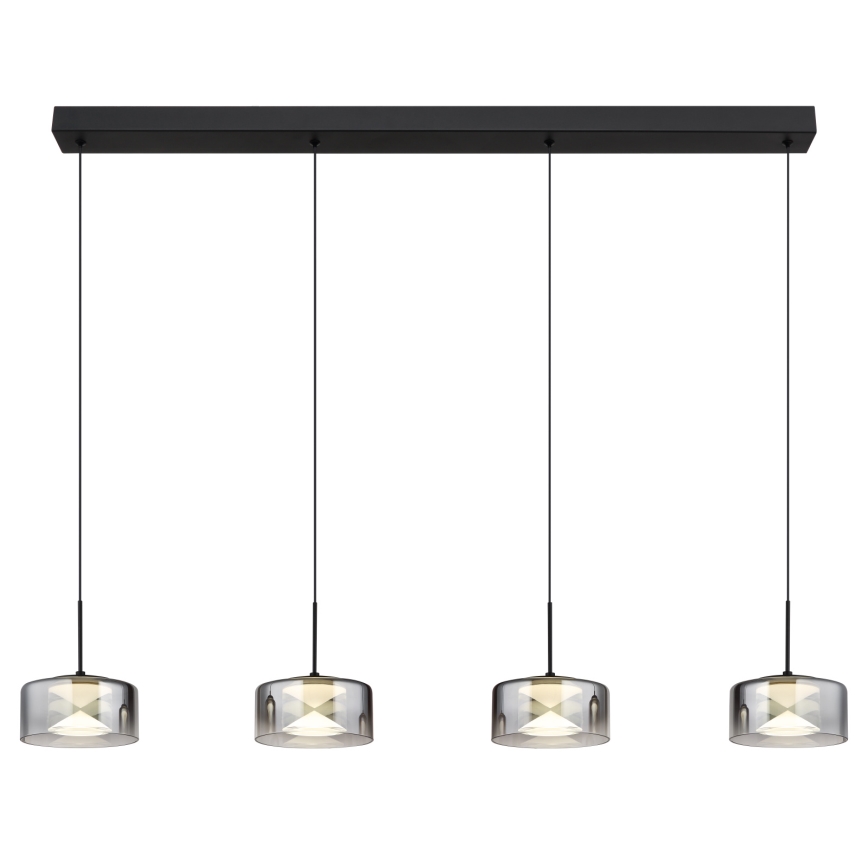 Globo - LED полилей на кабел LED/24W/230V черно/димно