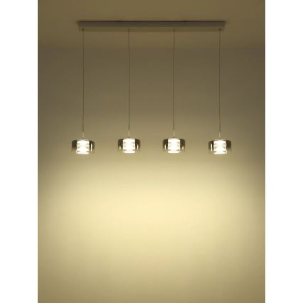 Globo - LED полилей на кабел LED/24W/230V бял/димчат