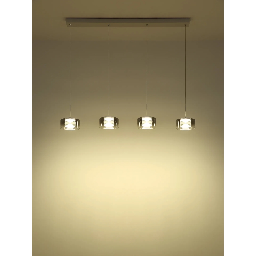 Globo - LED полилей на кабел LED/24W/230V бял/димчат