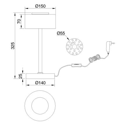 Globo - LED Настолна лампа LED/6W/230V