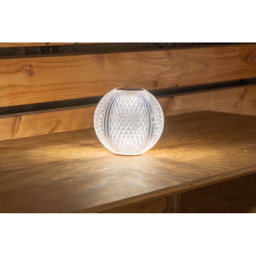 Globo - LED Димируема сензорна настолна лампа LED/2W/5V 1200 mAh USB прозрачен