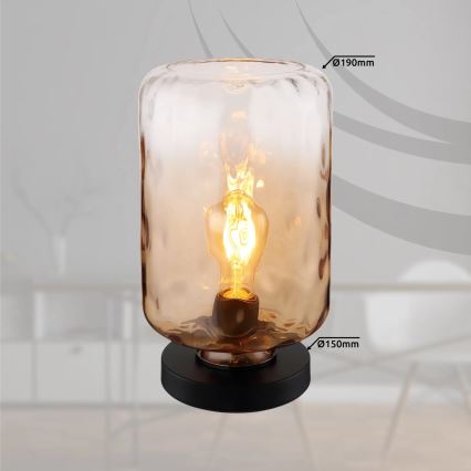 Globo - Настолна лампа 1xE27/60W/230V кафяв