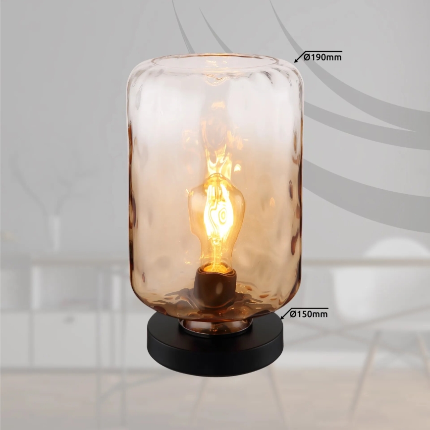 Globo - Настолна лампа 1xE27/60W/230V кафяв