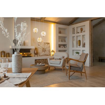 Globo - LED полилей на стоманено въже LED/24W/230V 3000K златен
