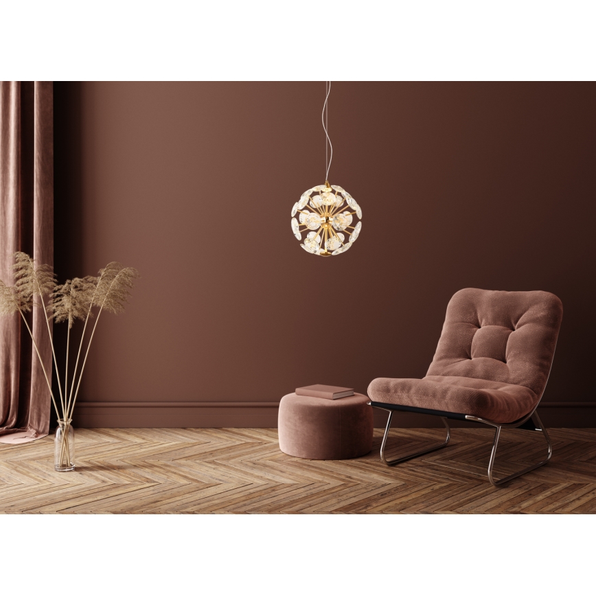 Globo - LED полилей на кабел LED/12W/230V 3000K златист