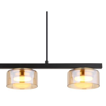 Globo - LED Пендел 3xGX53/6W/230V опушен/кафяв