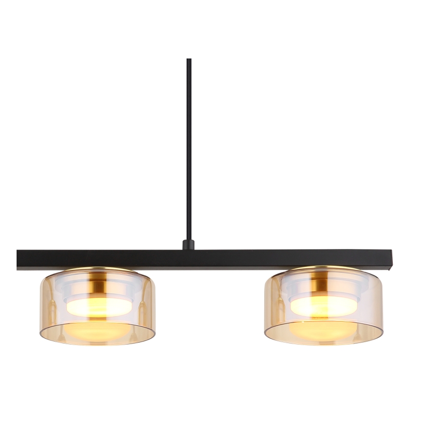 Globo - LED Пендел 3xGX53/6W/230V опушен/кафяв