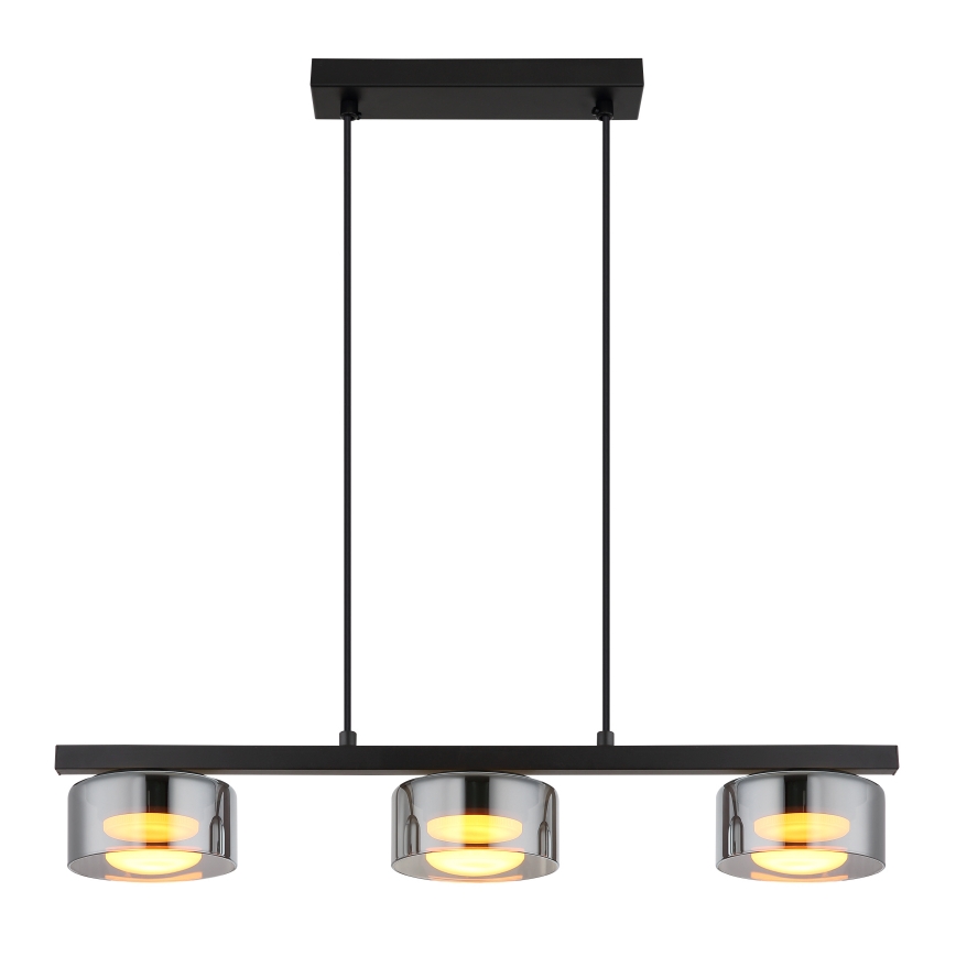 Globo - LED Пендел 3xGX53/6W/230V опушен/черен