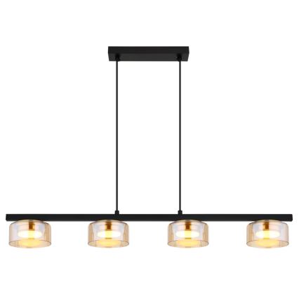 Globo - LED Пендел 4xGX53/6W/230V опушен/кафяв