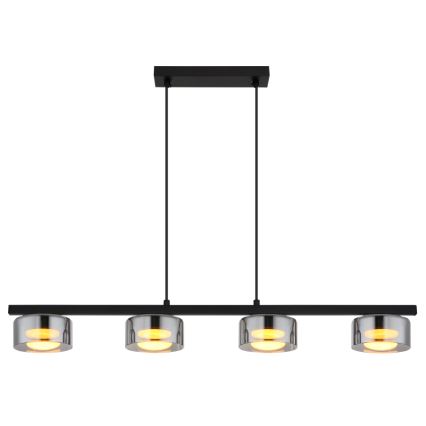 Globo - LED Пендел 4xGX53/6W/230V опушен/черен