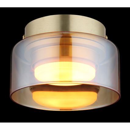 Globo - LED Плафониера 1xGX53/6W/230V Ø 13 см опушен/кафяв