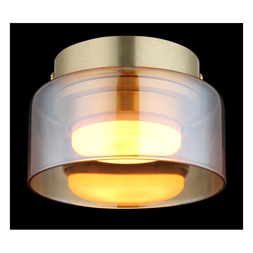 Globo - LED Плафониера 1xGX53/6W/230V Ø 13 см опушен/кафяв
