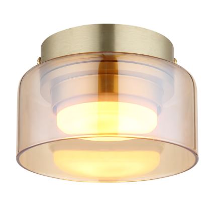 Globo - LED Плафониера 1xGX53/6W/230V Ø 13 см опушен/кафяв