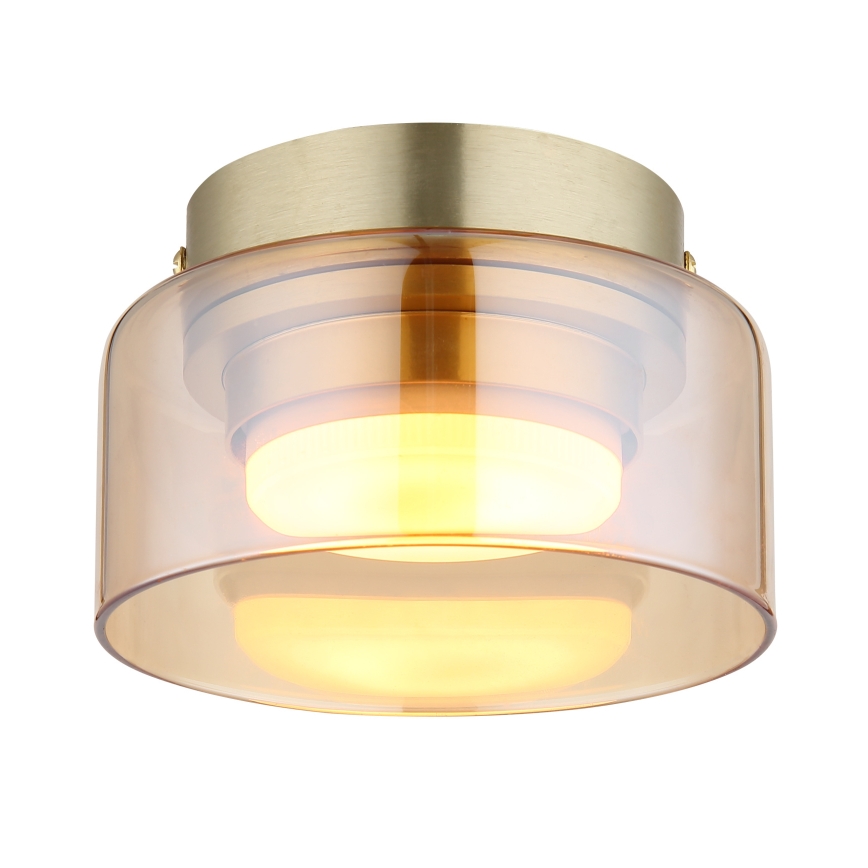 Globo - LED Плафониера 1xGX53/6W/230V Ø 13 см опушен/кафяв
