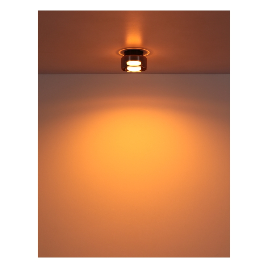 Globo - LED Плафониера 1xGX53/6W/230V Ø 13 см опушен/черен