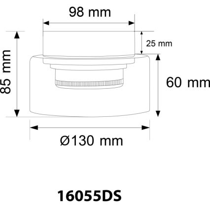 Globo - LED Плафониера 1xGX53/6W/230V Ø 13 см опушен/черен