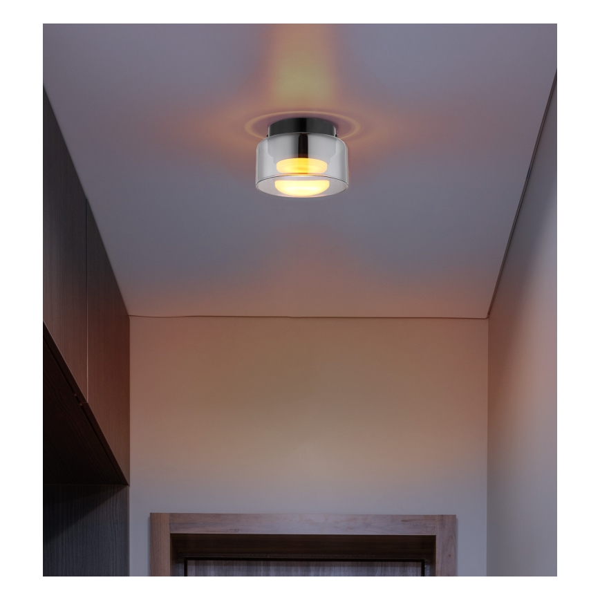 Globo - LED Плафониера 1xGX53/6W/230V Ø 13 см опушен/черен