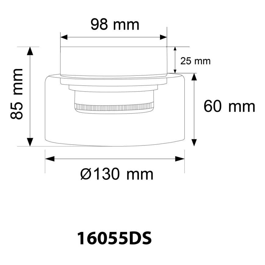 Globo - LED Плафониера 1xGX53/6W/230V Ø 13 см опушен/черен