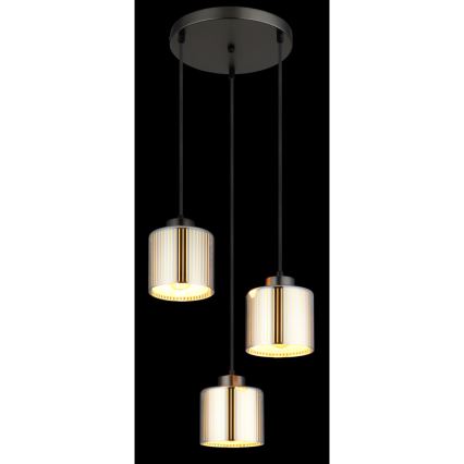 Globo - Пендел 3xE27/60W/230V лъскав хром Ø 33 см
