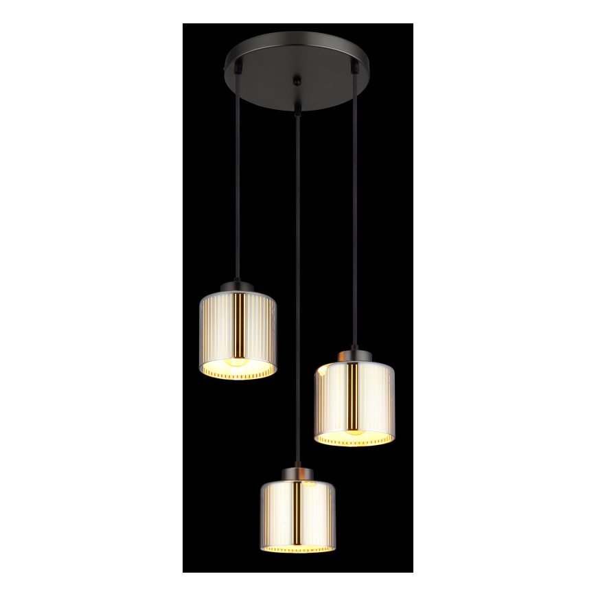 Globo - Пендел 3xE27/60W/230V лъскав хром Ø 33 см