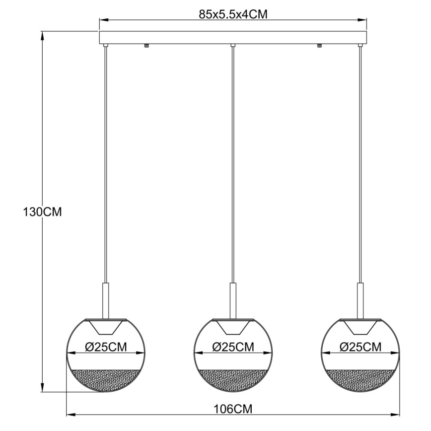 Globo - LED полилей на кабел LED/20W/230V