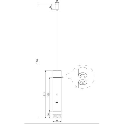 Globo - Димируема сензорна зареждаема LED лампа 2 в 1 LED/2W/230/5V черна